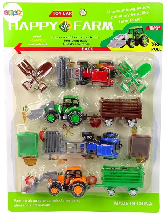 Lean Toys Sada Poľnohospodárskych strojov - Traktory