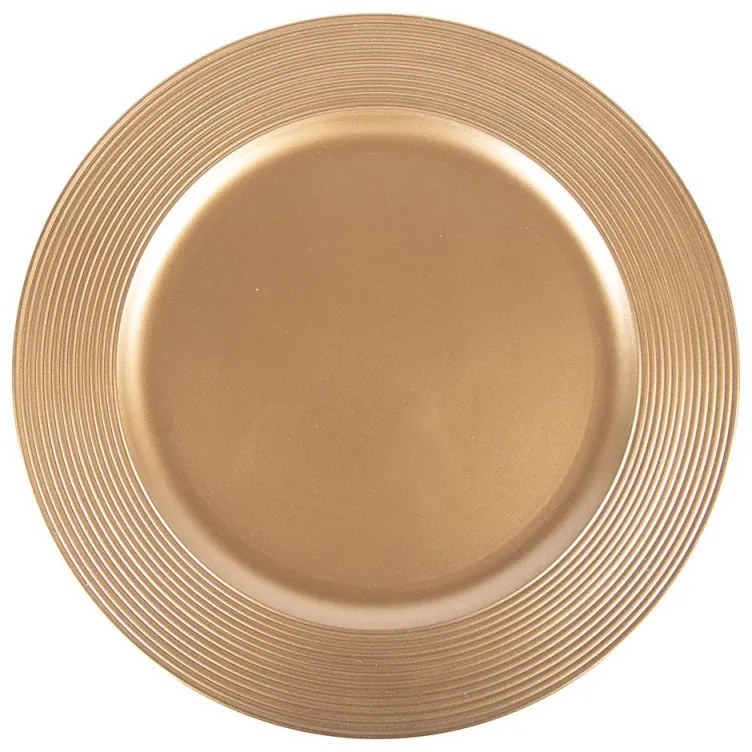 Zlatý melamínový tanier - Ø 33 cm