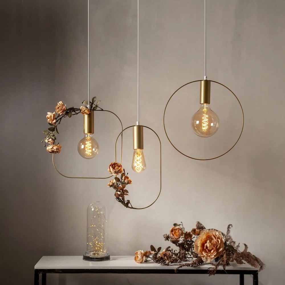 Závesné svietidlo v zlatej farbe Shape – Star Trading