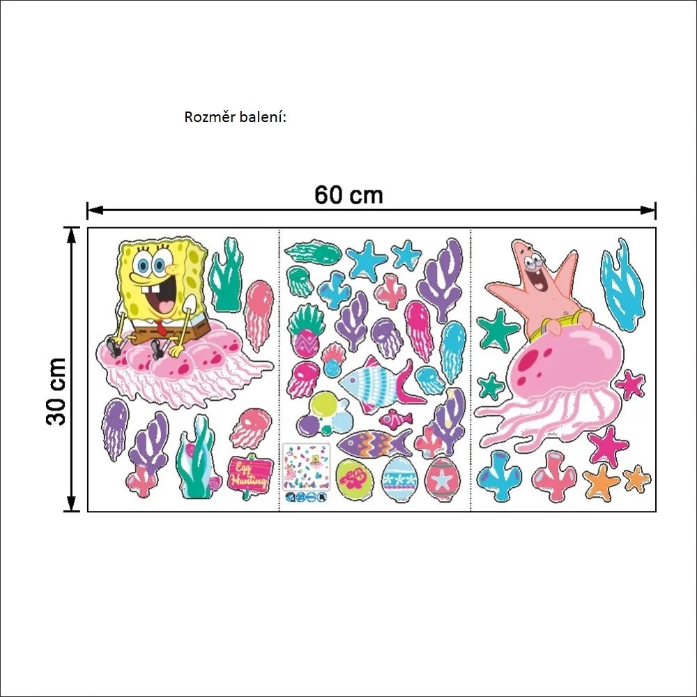 Veselá Stena Samolepka SpongeBob a hviezdica Patrick