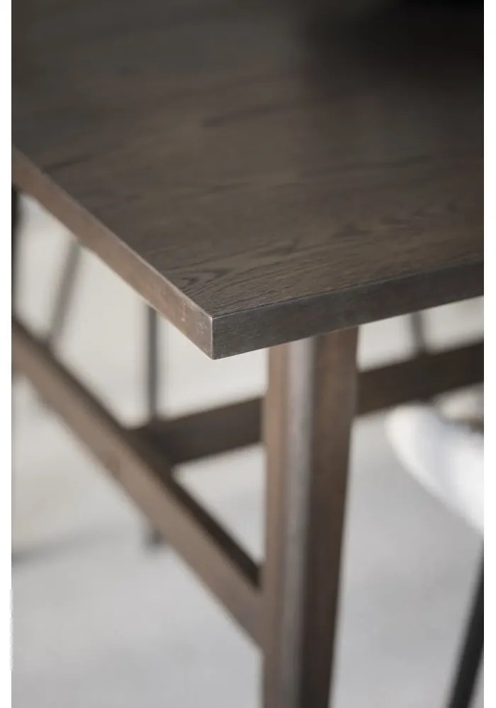 Tmavohnedý jedálenský stôl v dekore duba 100x220 cm Plainfield – Rowico