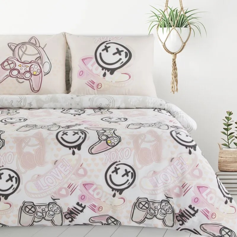 Dekorstudio Detské posteľné obliečky s motívom emotikonov KIDS 17