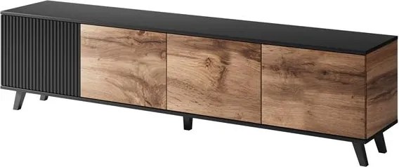 TV stolík Remali (čierna + dub wotan). Vlastná spoľahlivá doprava až k Vám domov. 1049344