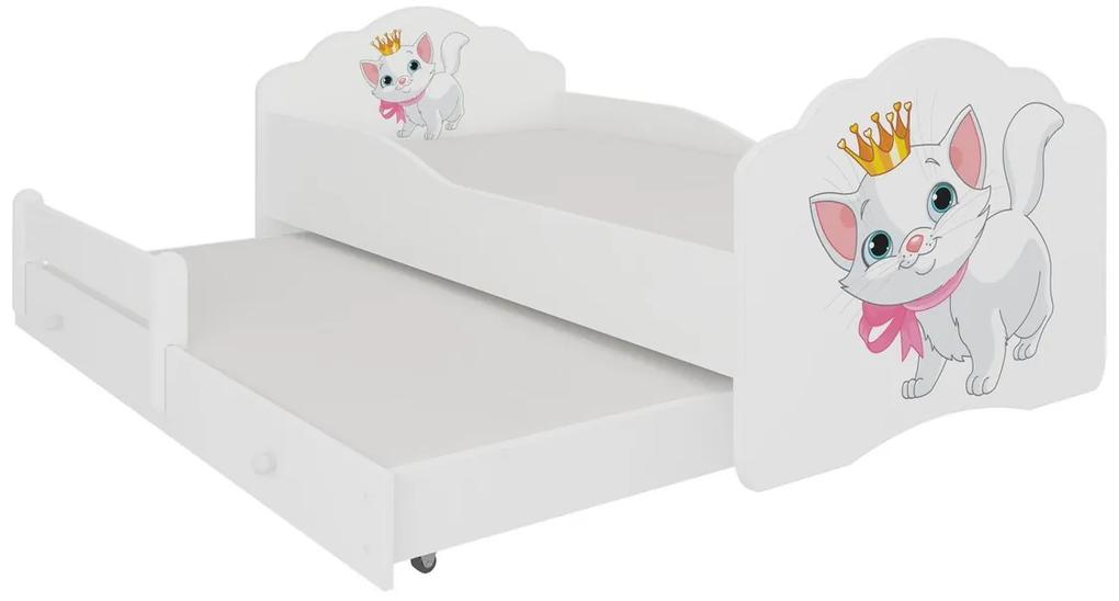 Detská posteľ FROSO II, 80x160, vzor c5, mačka