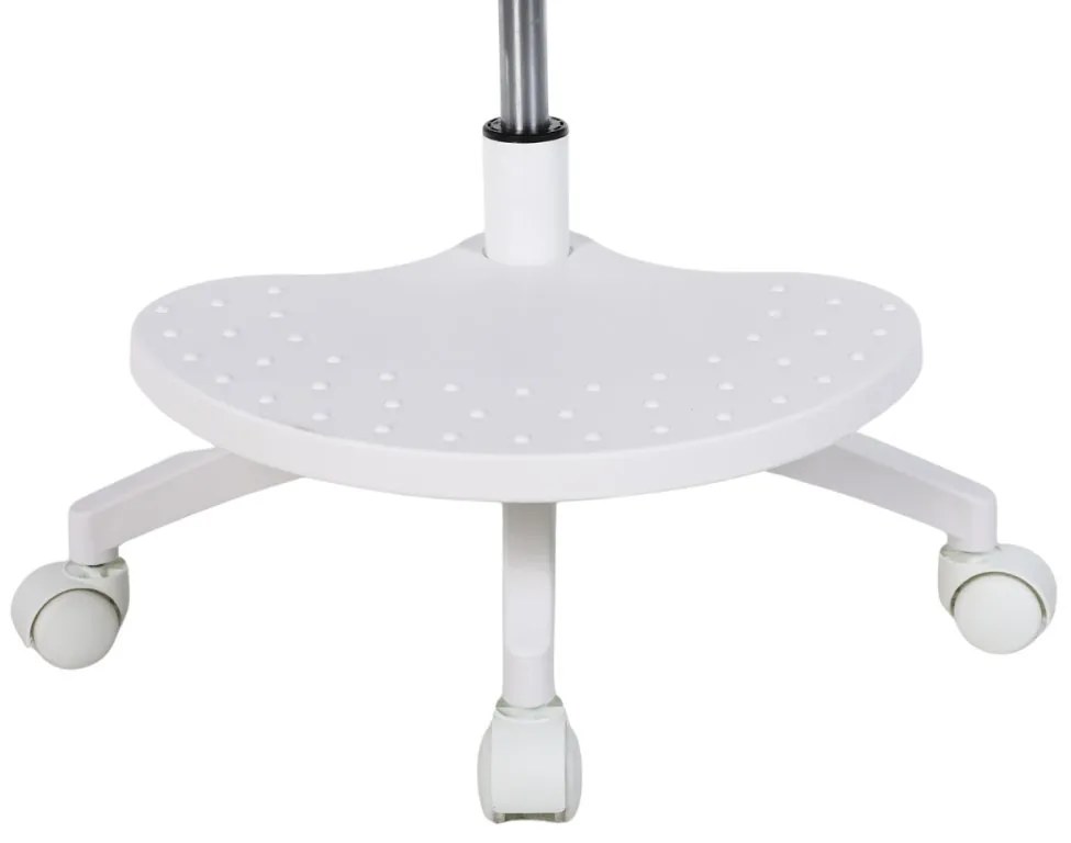 Detská otočná stolička Neoseat JUNI 009 s podnožou — látka, sivá