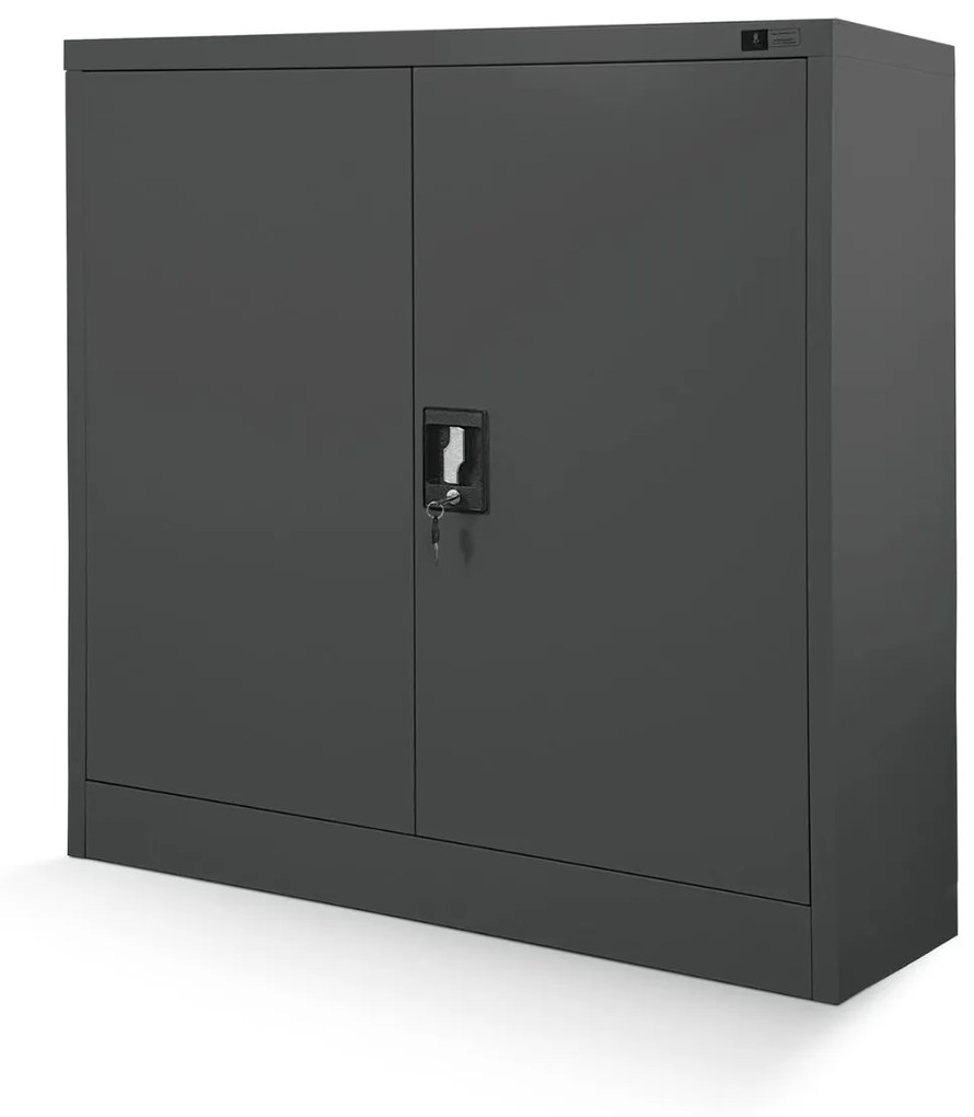 BEATA kovová šatníková skriňa s policami: antracit (976)