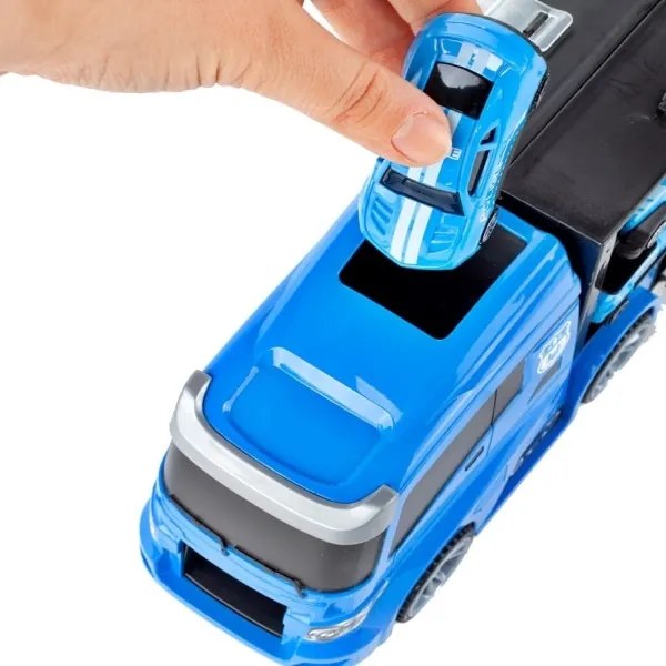 Nákladné policajné auto s vozidlami