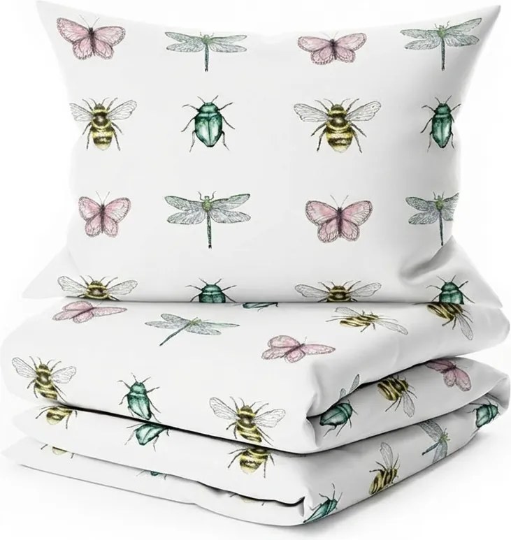 Bavlnené obliečky do postieľky TINY WINGS biele Rozmer obliečky: 45 x 65 cm | 90 x 135 cm