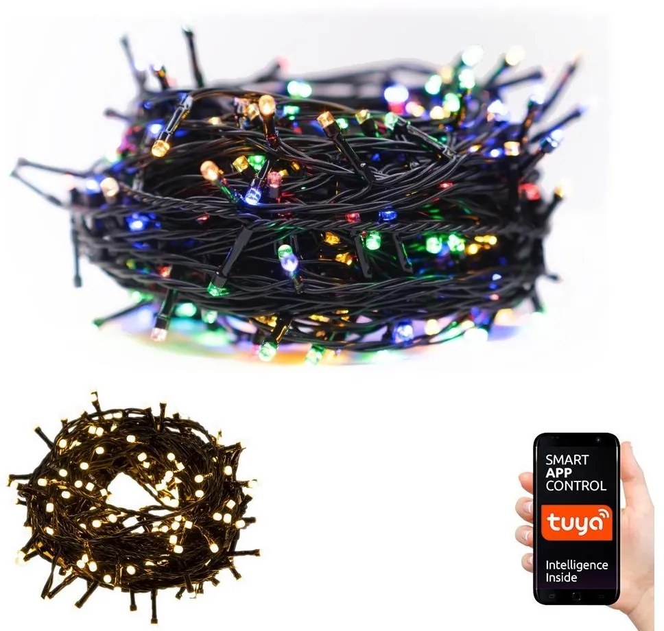 IMMAX NEO LITE SMART LED - reťaz, 400ks diód WW+RGBW, Wi-Fi, TUYA, 40m (07756L)