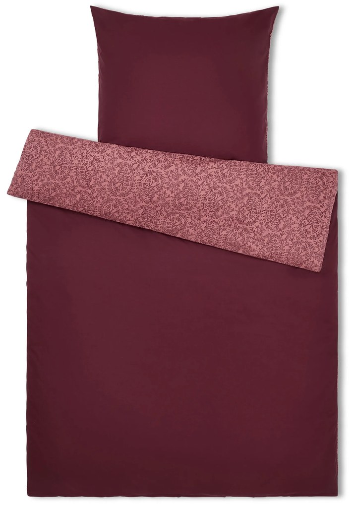 Posteľná bielizeň z materiálu polycotton, bordovočervená, štandardná veľkosť