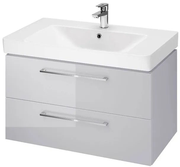 Cersanit - SET B350 LARA MILLE 80cm (SKRINKA + UMÝVADLO), Šedá, S801-340-DSM