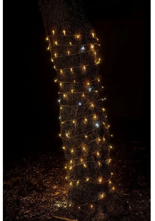 Vianočné svetielka vonkajšie FLASH teplá biela 100 LED