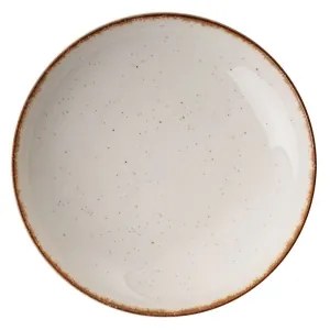 Jedálenská sada 24 ks béžová/hnedá/porcelán