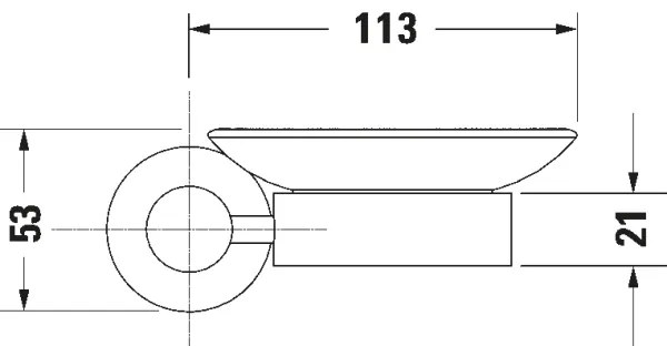 Duravit 99181000 - Nástenná mydelnička D-CODE pravá lesklý chróm