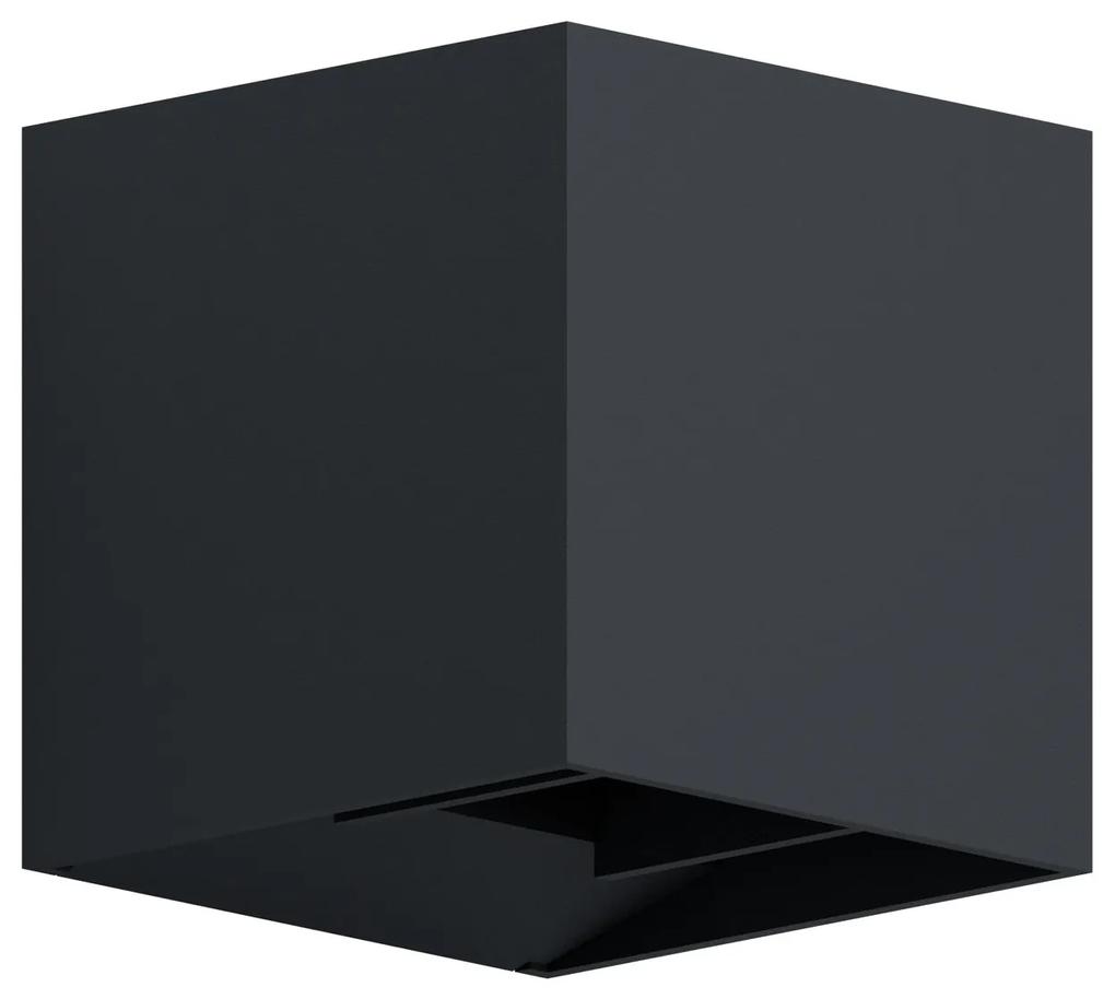 EGLO Vonkajšie nástenné LED svetlo CALPINO, čierne, 10,5x10,5cm