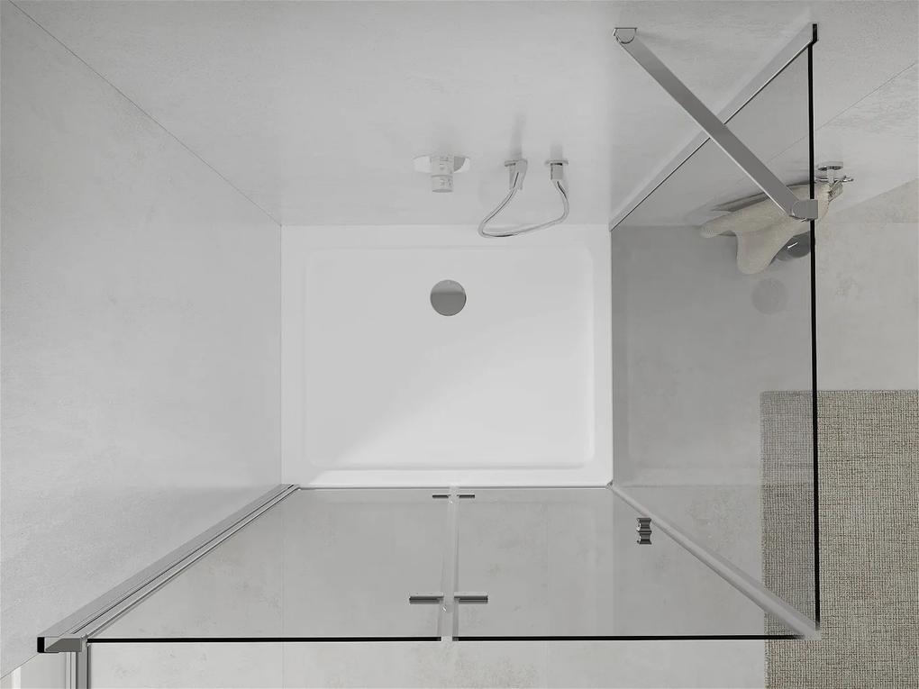 Mexen Lima sprchovací kút 90x100cm, 6mm sklo, chrómový profil - číre sklo + Slim sprchová vanička - 856-090-100-00-00-4010