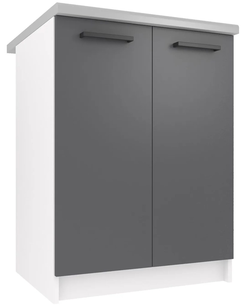 Kuchynská skrinka Belini spodná 60 cm šedý mat s pracovnou doskou  TOR SD2-60/0/WT/SR/0/B1