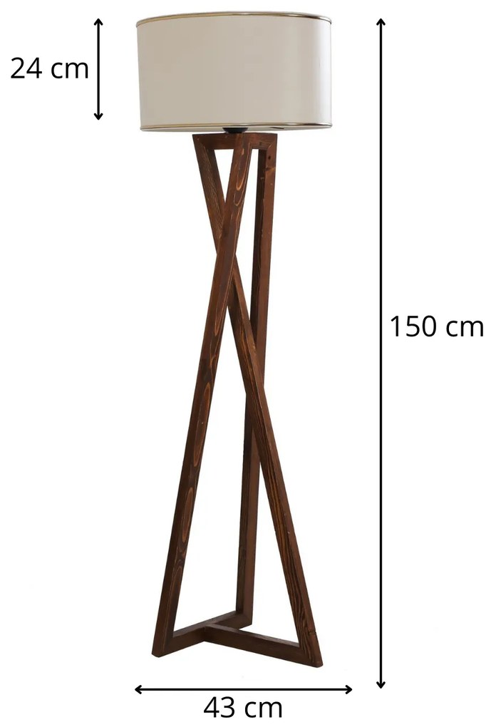 Stojací lampa Ceviz ořech