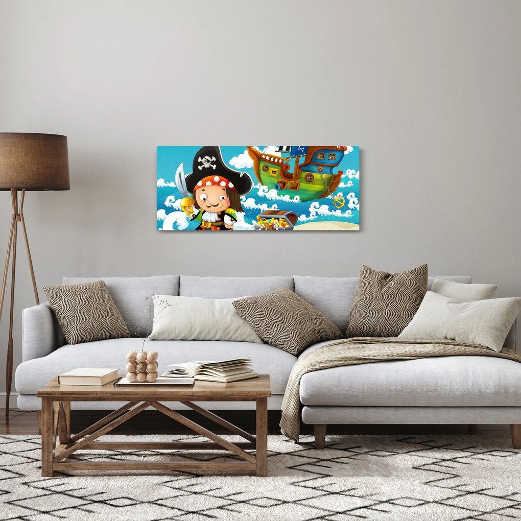 Obraz - Pirátsky poklad (120x50 cm)