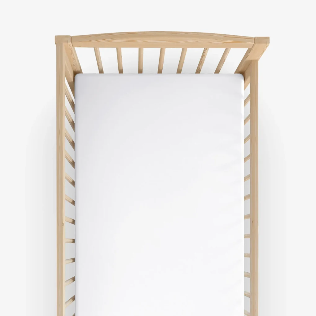 Goldea bavlnená plachta do detské postieľky - biela 60 x 120 cm