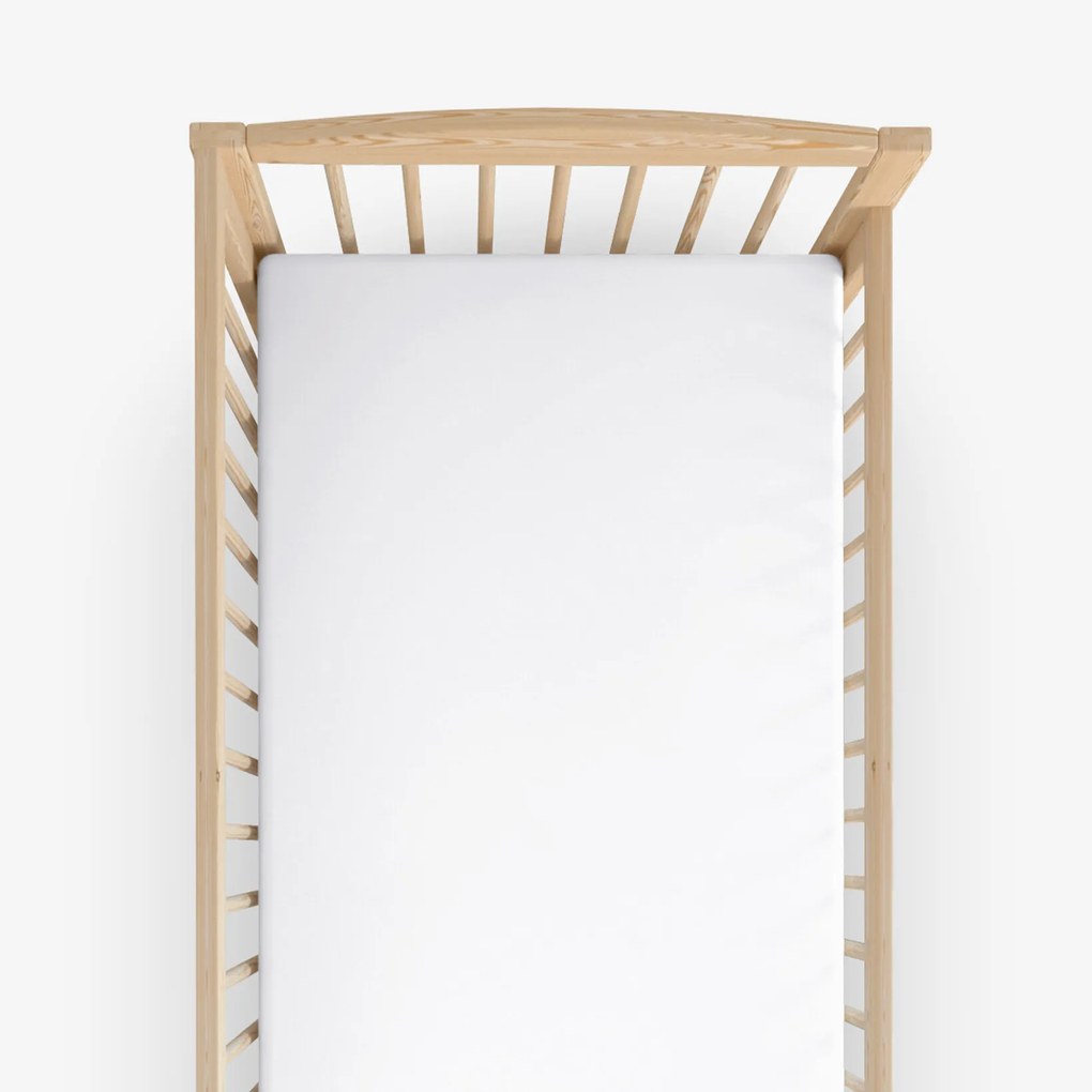 Goldea bavlnená plachta do detskej postieľky - biela 70 x 140 cm