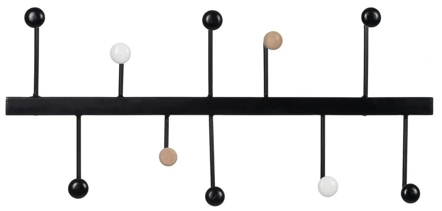 Čierny kovový nástenný vešiak – Ixia