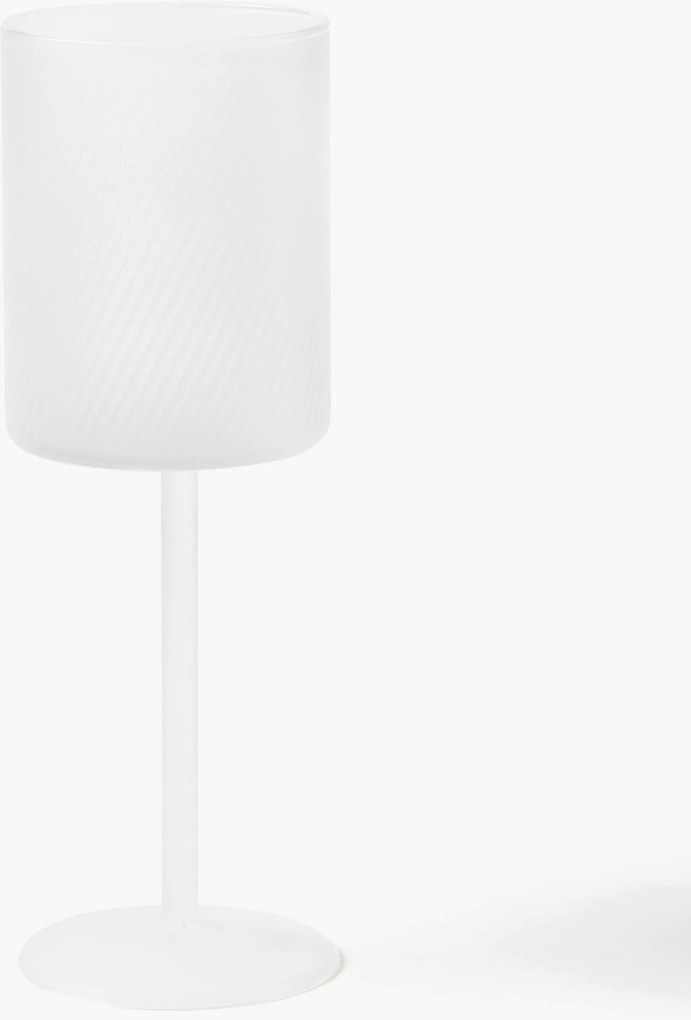 Ručne fúkané poháre na biele víno Limon, 4 ks