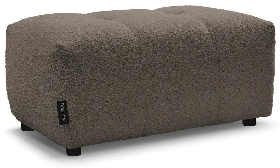 Hnedá podnožka z textílie buklé Roxelane – Bobochic Paris