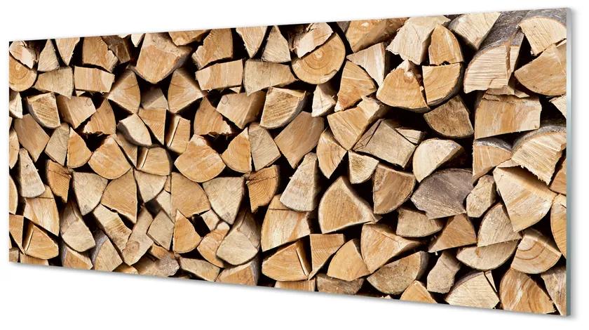 Obraz plexi Wood zloženie paliva 120x60 cm