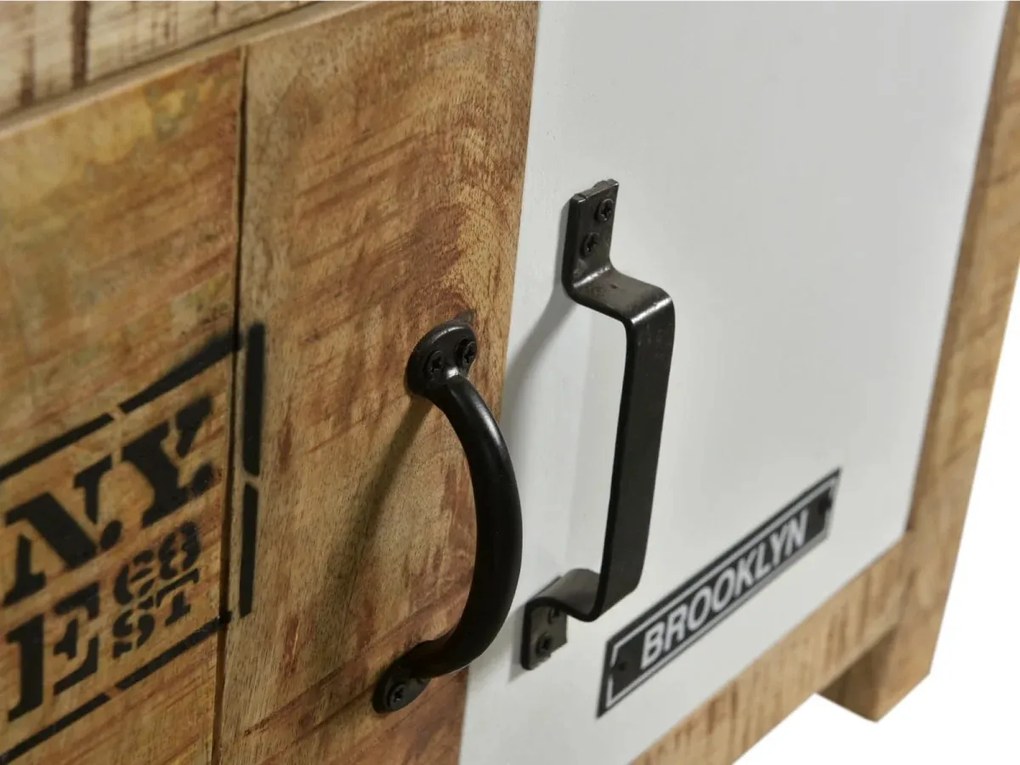 furniture-nabytek.cz - Masívny TV stolík Pune z mangového dreva, lakovaný, prírodný – 115×43×45 cm