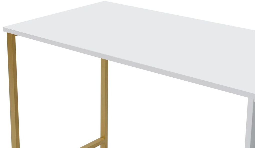 Kancelárska zostava pre 2 osoby TWIN biela/zlatá