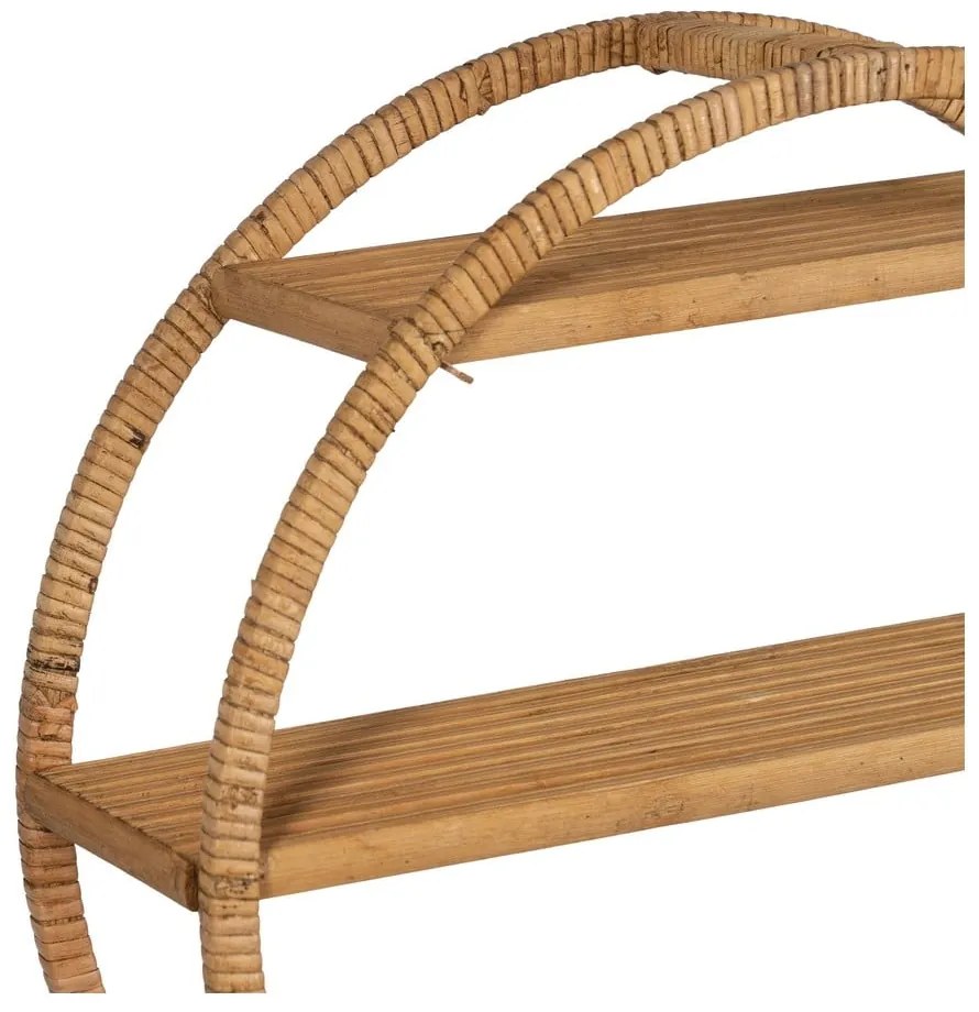 Poschodová ratanová polica v prírodnej farbe 45,5 cm – Ixia