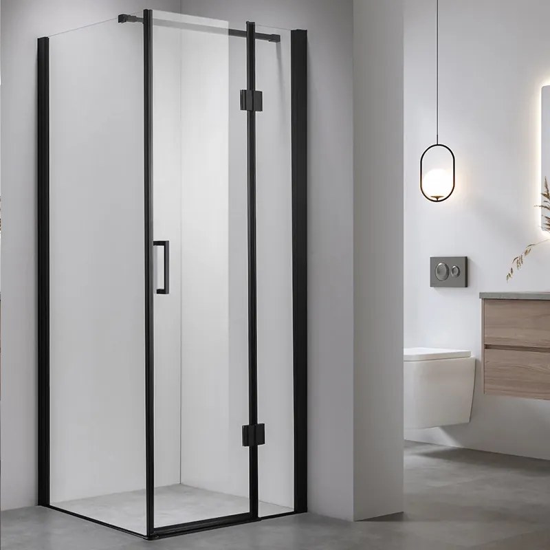 BPS-koupelny Štvorcový sprchovací kút ZES KZ1390B BL 90x90 čierna/transparent - bez vaničky