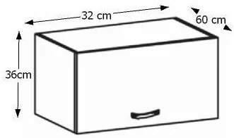 Horná kuchynská skrinka Royal G60KN - biela / sosna nordická