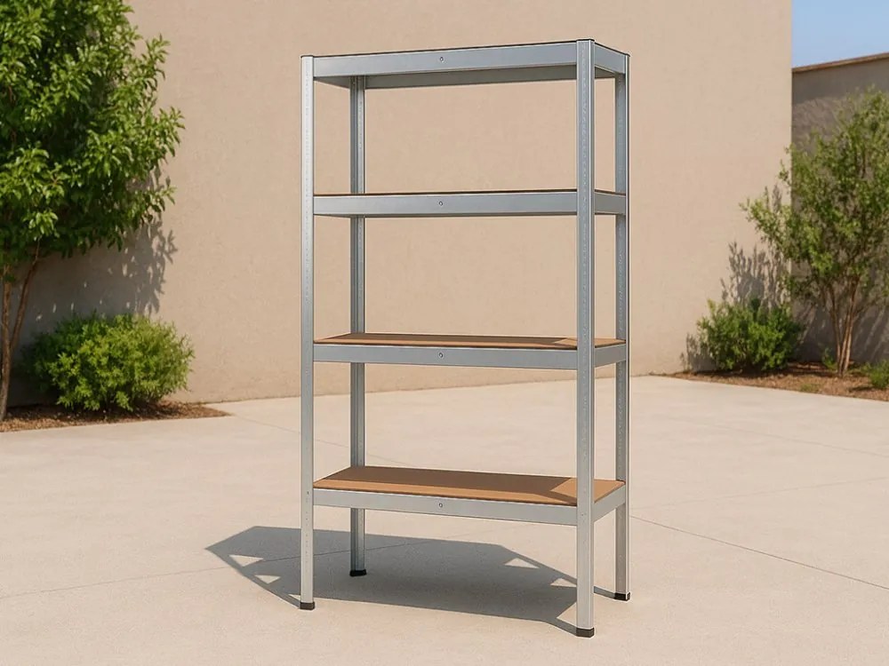 Regál 150x70x30 cm pozinkovaný 4-policový, nosnosť 700 kg