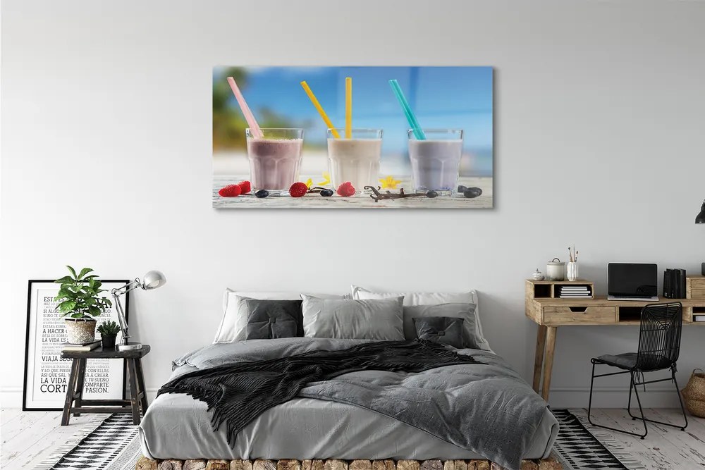 Obraz plexi Cocktail sklo farebné slamky 140x70 cm