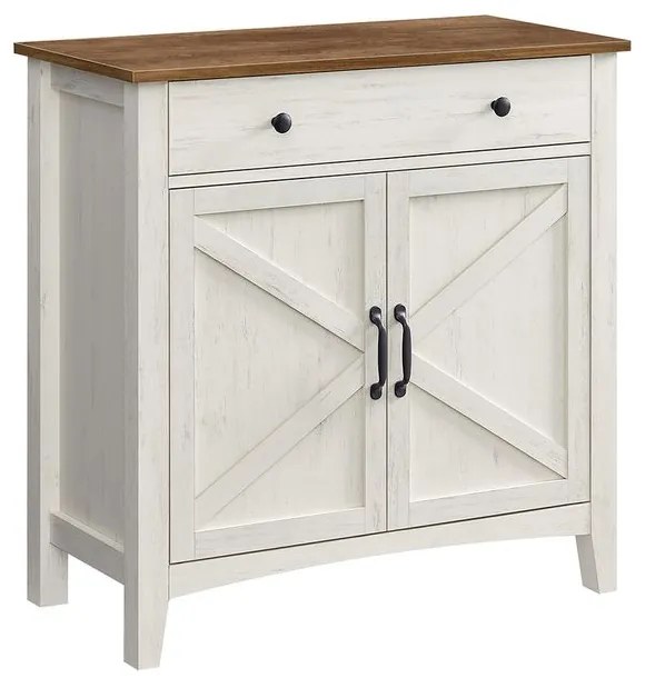 Kuchynská skrinka VASAGLE so zásuvkami a dvierkami BBK341W01