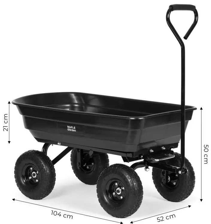 Záhradný transportný vozík 75L
