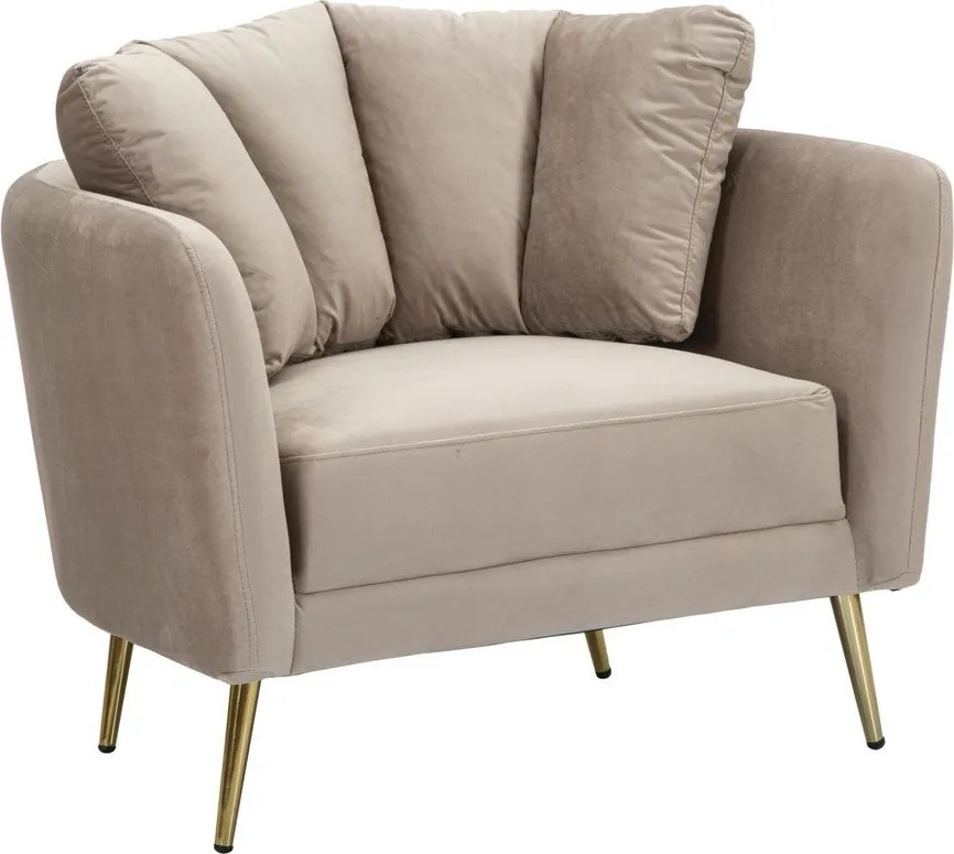 Taupe zamatové kreslo Kiev – Mauro Ferretti