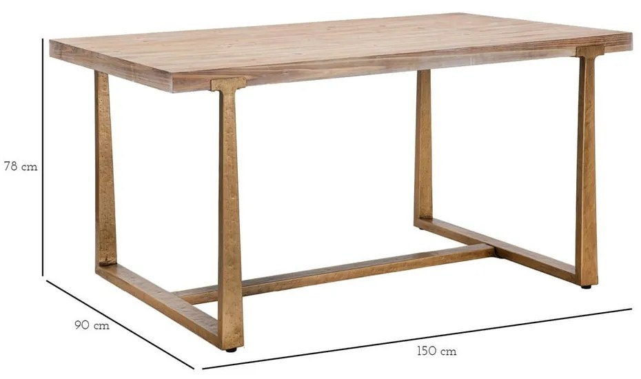 Jedálenský stôl v prírodnej farbe 150x90 cm Ankara – Mauro Ferretti