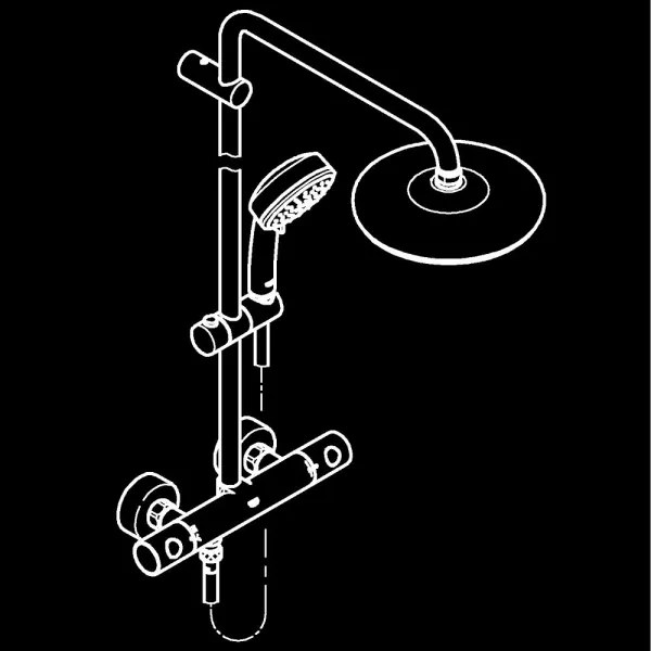 GROHE 27922001 - Sprchový systém TEMPESTA COSMOPOLITAN 210 lesklý chróm