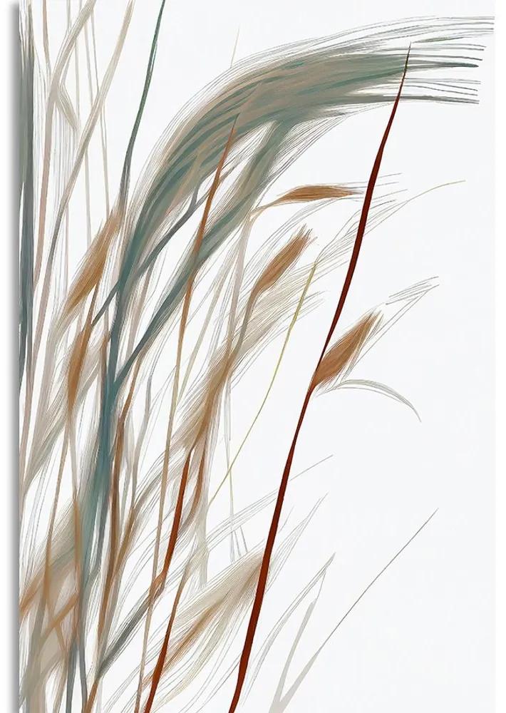 Obraz minimalistické steblá trávy - 80x120