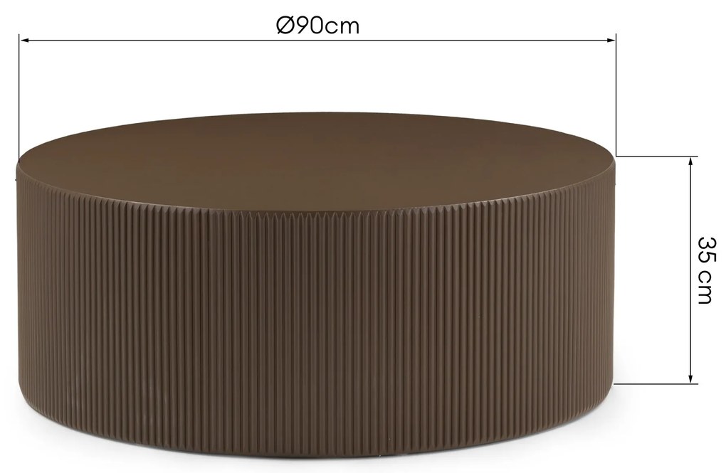 Konferenční stolek Ermanno 90 cm mocha