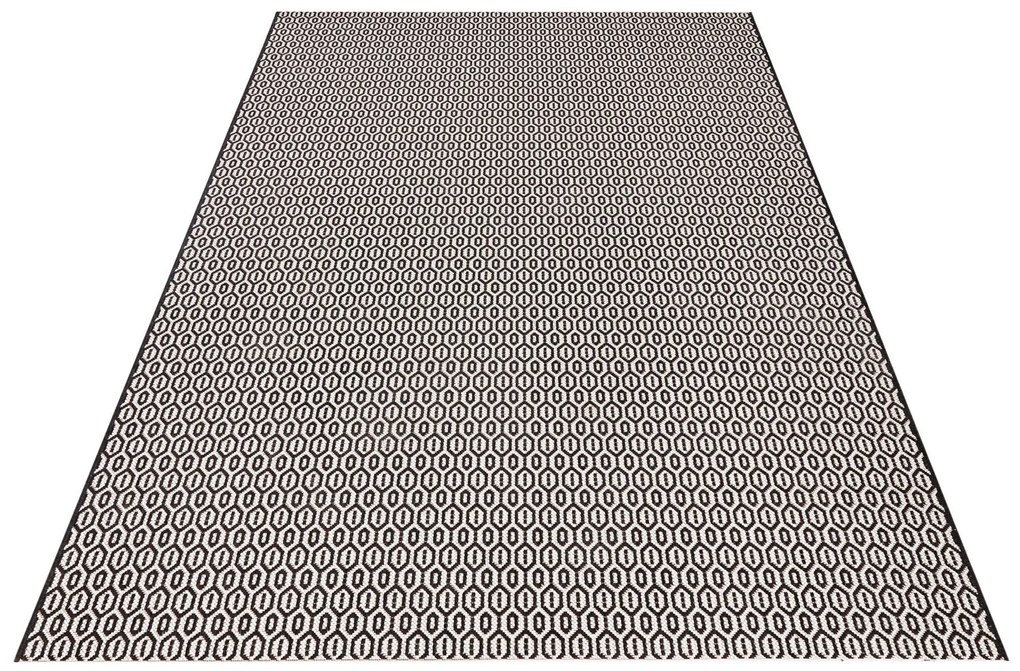 Kusový koberec Meadow 102474 Black – na von aj na doma, 200x290, čiernobiela, chodba / predsieň, Hanse Home