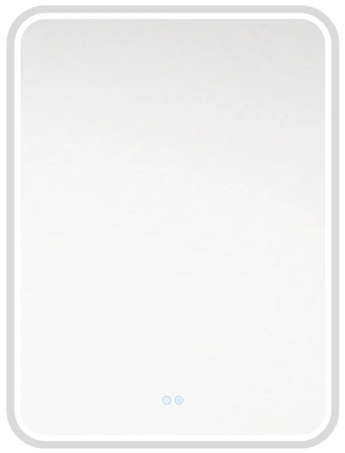 Mereo Mereo, LED zrkadlo hranaté 60x80 cm z ráme z brúsenej ocele, MER-CN171S