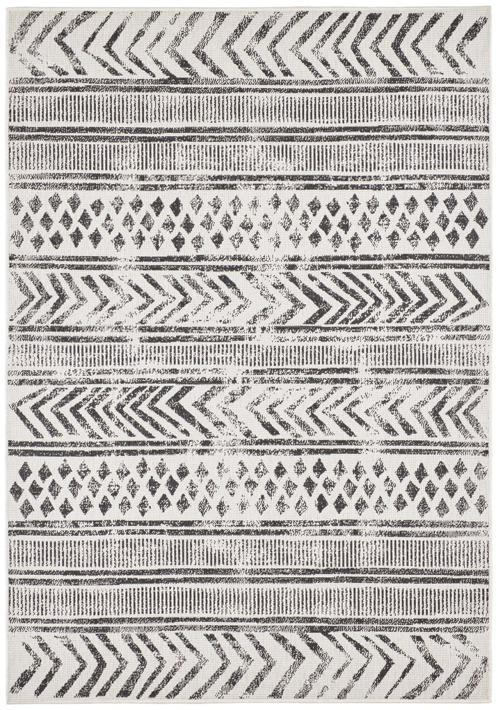 Kusový koberec Twin Supreme 103860 Black / Cream – na von aj na doma, 200x290, čiernobiela, chodba / predsieň, Hanse Home