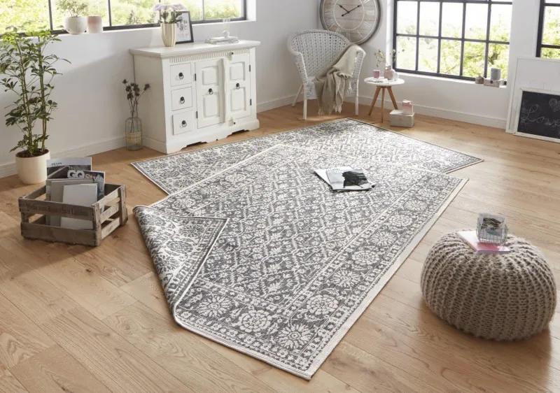Bougari - Hanse Home koberce Kusový koberec Twin-Wendeteppiche 103116 grau creme - 80x250 cm