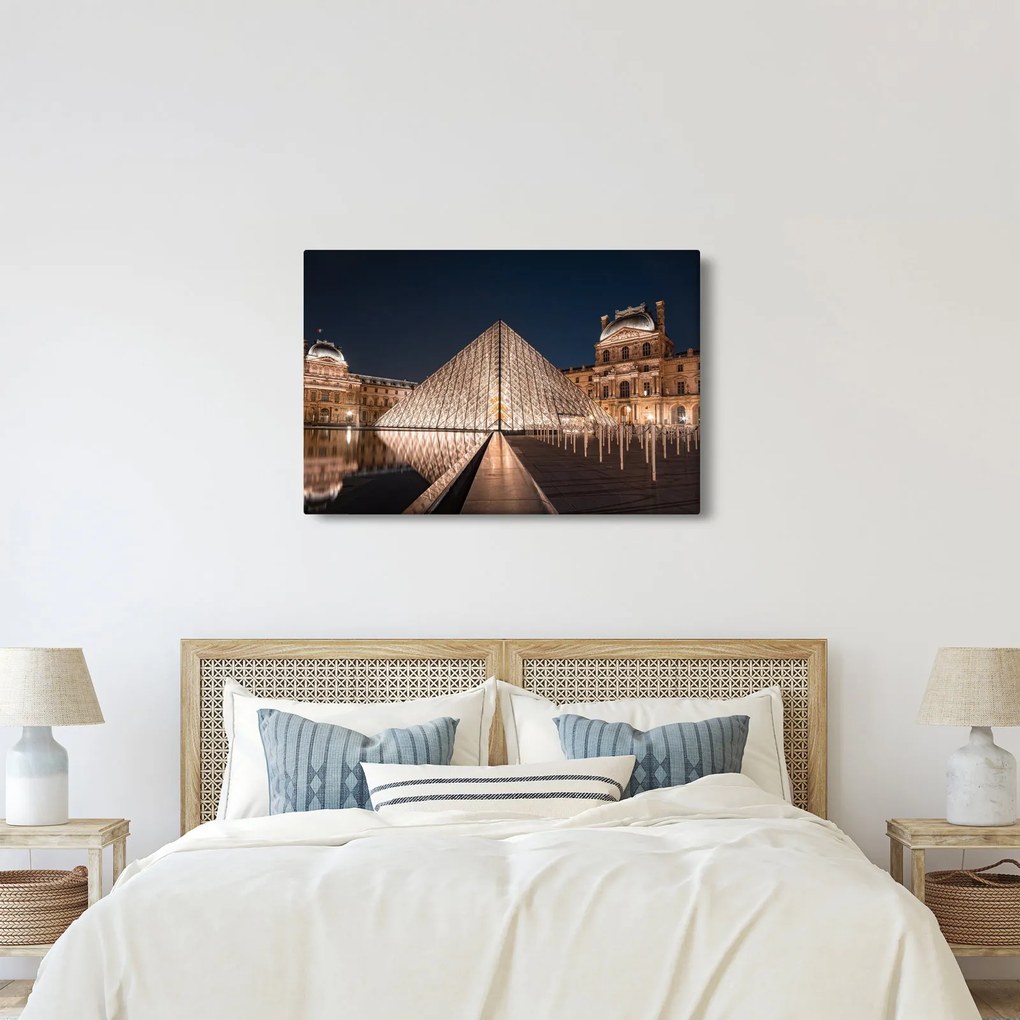 Obraz - Louvre v noci (90x60 cm)