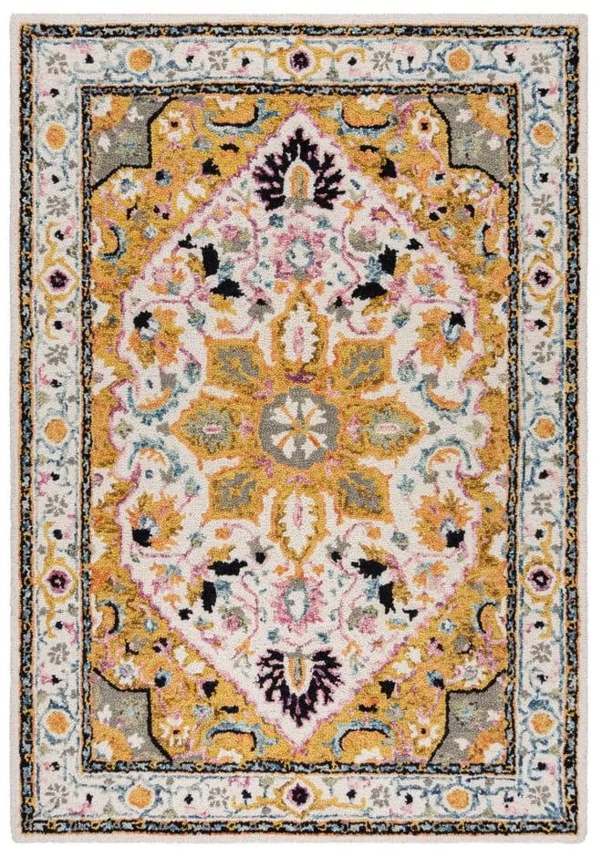 Žltý vlnený koberec 290x200 cm Dahlia - Flair Rugs