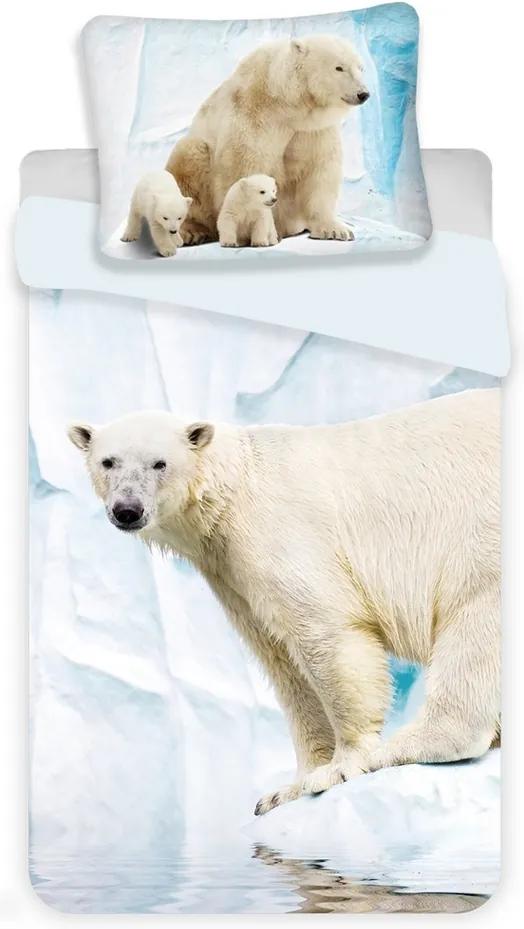 Jerry Fabrics Detské bavlnené obliečky Polar Bear, 140 x 200 cm, 70 x 90 cm